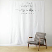 Mr. und Mr. Script Gay Wedding Foto Hintergrund Wandteppich (Beispiel)