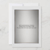 Mr. und Mr. Trumpet Blower Grooms Silber Schwarz-w Einladung (Rückseite)