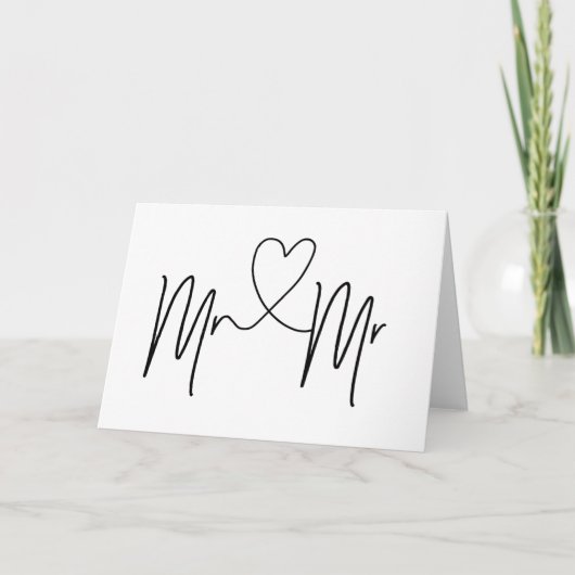 Mr. und Mr. Wedding Day Card Gay Wedding Karte (Vorderseite)