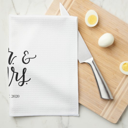 Mr. und Mrs.2020 Geschirrtuch (Viertel Falte)