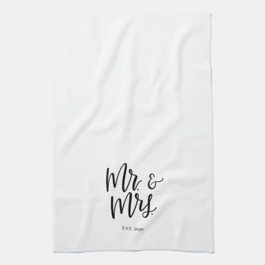 Mr. und Mrs.2020 Geschirrtuch (Vertikal)