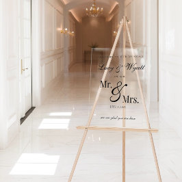 Mr. und Mrs. Acrylic Wedding Welcome Sign Acrylschild