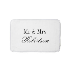 Mr. und Mrs. Badmatte für Hochzeitskinder Badematte