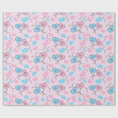 Mr. und Mrs. Balloons Hochzeitspende nahtlos Geschenkpapier (Flach)