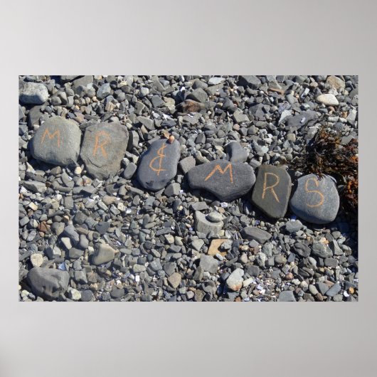 Mr. und Mrs. Beach Rocks im Bar Harbour Poster (Vorne)