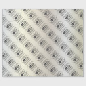 Mr. und Mrs. Black Print on White| Hochzeit Geschenkpapier (Flach)