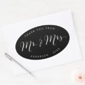 Mr. und Mrs. Calligraphy Script Wedding Stickers (Umschlag)