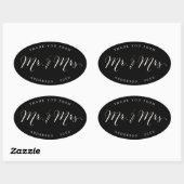 Mr. und Mrs. Calligraphy Script Wedding Stickers (Blatt)