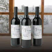 Mr. und Mrs. Cheers to Liebe Winter Wedding Weinetikett