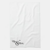 Mr. und Mrs. Classy Black Handtuch (Vertikal)