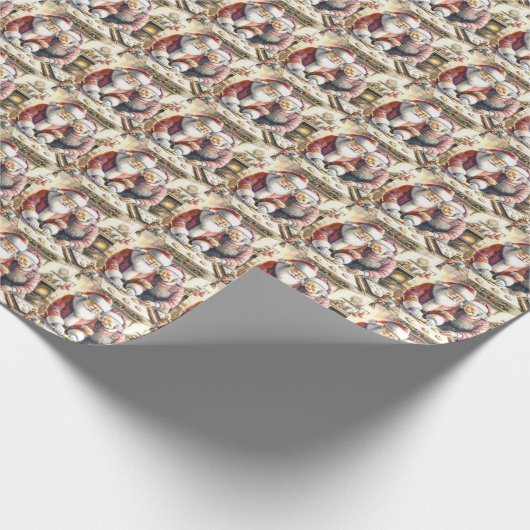 Mr. und Mrs. Claus Baking Cookies Custom Christmas Geschenkpapier (Ecke)