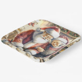 Mr. und Mrs. Claus Baking Cookies Custom Christmas Pappteller (Gewinkelt)