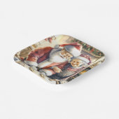 Mr. und Mrs. Claus Baking Cookies Custom Christmas Pappteller (Gewinkelt)