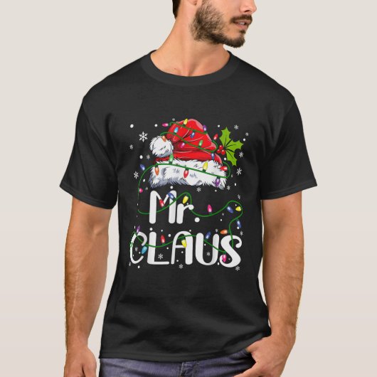 Mr. und Mrs. Claus Couples Matching Christmas Paja T-Shirt (Vorderseite)