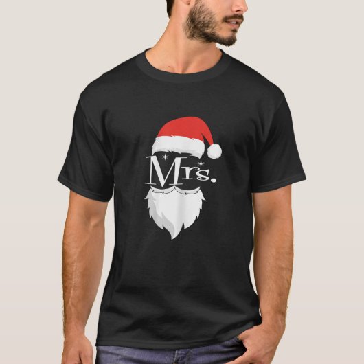 Mr. und Mrs. Claus Couples Matching Christmas Paja T-Shirt (Vorderseite)