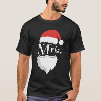 Mr. und Mrs. Claus Paples Matching Christmas Pajam T-Shirt