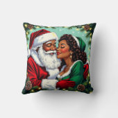 Mr und Mrs Claus Süßes Weihnachten  Kissen (Rückseite)