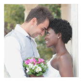 Mr. und Mrs. Custom 4 Wedding Foto Würfel (Vorderseite)