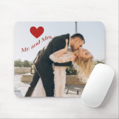 Mr. und Mrs. Custom Wedding Foto Mousepad (Mit Mouse)