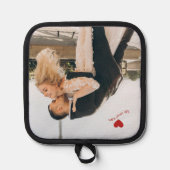 Mr. und Mrs. Custom Wedding Foto Topflappen (Vorderseite)
