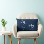 Mr. und Mrs. Customized Blue Wedding Pillows Lendenkissen (Stuhl )