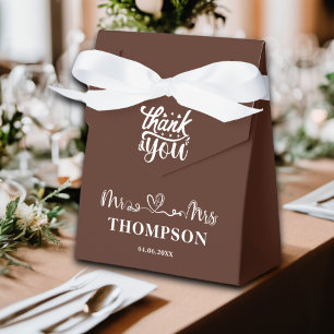 Mr und Mrs Elegant Einfach   Braun Geschenkschachtel