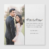 Mr. und Mrs. Elegant Foto Wedding Dankeschön Karte (Vorderseite)