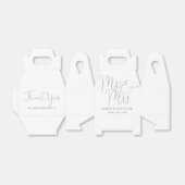 Mr. und Mrs. Elegant Script Sage Green Wedding Geschenkschachtel (Ungefaltet)