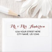 Mr. und Mrs. Elegant Script Wedding Name Adresse (Insitu)