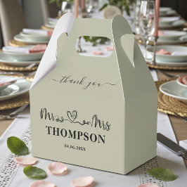 Mr und Mrs Elegant Simple | Zementgrau Geschenkschachtel