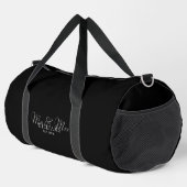 Mr. und Mrs. Established Wedding Flitterwochen Duffle Bag (Rechte Ecke)