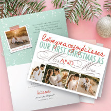 Mr. und Mrs. First Christmas Foto Collage Hochzeit