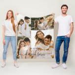 Mr. und Mrs. Foto Collage Wedding Fleecedecke<br><div class="desc">Mr. und Mrs. Foto Collage Wedding Fleece Blanket</div>