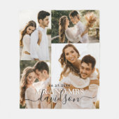 Mr. und Mrs. Foto Collage Wedding Fleecedecke (Vorderseite)
