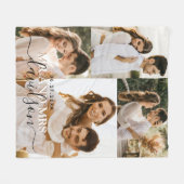 Mr. und Mrs. Foto Collage Wedding Fleecedecke (Vorderseite (Horizontal))