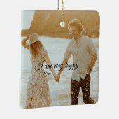 Mr. und Mrs. Foto, unsere ersten Weihnachten Keramikornament (Rechts)