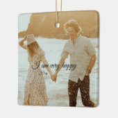 Mr. und Mrs. Foto, unsere ersten Weihnachten Keramikornament (Links)