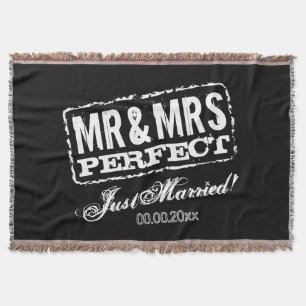 Mr und Mrs Frisch verheiratete Decke Geschenk für