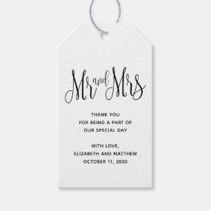 Mr und Mrs Geschenkanhänger. Rustikale Hochzeit Da Geschenkanhänger
