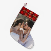 mr und mrs gold script new lyweds Foto Kleiner Weihnachtsstrumpf (Vorderansicht (hängend))
