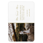 Mr. und Mrs. Gold Wedding Foto Vielen Dank Magnet (Vertikal)