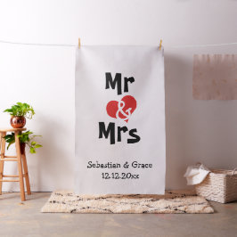 Mr. und Mrs. Heart Custom wedding Foto Hintergrund Stoff