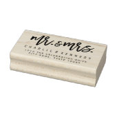 Mr. und Mrs. Hearts Script Wedding Rubber Briefmar Gummistempel (Stempel)