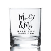 Mr. und Mrs. Hearts Wedding Whiskyglas