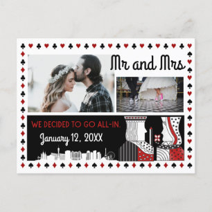 Mr und Mrs Las Vegas Heiratsankündigung Ankündigungspostkarte
