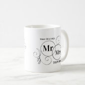 mr und mrs Monogramm Kaffeetasse (VorderseiteRechts)