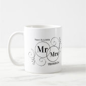 mr und mrs Monogramm Kaffeetasse (Links)