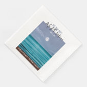 Mr. und Mrs. Moonlit Thema Hochzeit am Strand Serviette (Ecke)