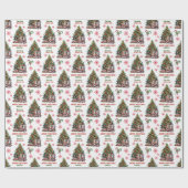 Mr. und Mrs. Mouse Christmas Tree Kids Geschenkpapier (Flach)