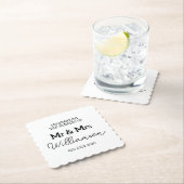 Mr. Und Mrs. Name Black and White Untersetzer (Vor Ort)